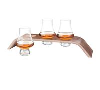 Final Touch 4 Piece Handcrafted Whisky Flight Tasting Set Lead-Free Crystal
