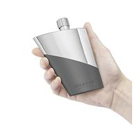 Final Touch Aero Flask Travel Liquor Container - 3.4 oz 100ml Carry-On Flask with Built-in Funnel - Aerodynamic Design Inspired by Airplane Wings - Stainless Steel - Comfortable for Pocket (FTA1820)