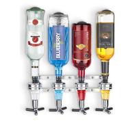 Final Touch Aluminium 4 Bottle Wall Mounted Drinks Dispenser