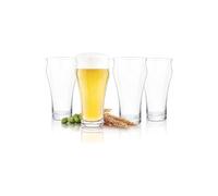 Brewhouse Flared Rim Beer Glasses 591ml Set of 4 Clear Final Touch Clear One Size