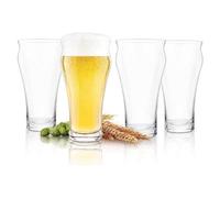 Final Touch Brewhouse Flared Rim Glasses 591Ml Set Of 4 Clear, Clear