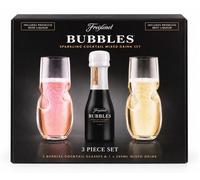 Final Touch Bubbles 3 Piece Set Sparkling Champagne Bubbly Glasses Uk Seller New