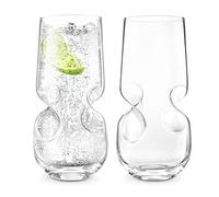 Final Touch Bubbles Seltzer/Bubbly Beverage Glasses - Set of 2-17 oz (500 ml)