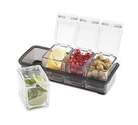 Final Touch 5 Piece Garnish Bar Caddy, Clear