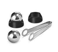 Final Touch Drink Chilling Ball Stainless Steal Set of 2 & Tongs