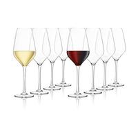 Final Touch Everyday Wine Glasses, Lead-Free Crystal (8)