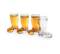 Final Touch GG5004 Das Boot Set Of 4 SHOT GLASSES Novelty In Gift Box | 1.5oz 45ml capacity each, Das Boot inspired mini boot shape, thick glass construction, tequila whiskey & liquor shots, GG5004
