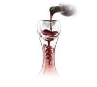 Final Touch Glass Twister Aerator Attachment WDA918 - Compatible With Most Wine Decanters Includes Stainless Steel Sediment Filter/Aerator/Stand