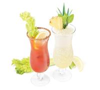 Final Touch Hurricane Cocktail Glasses Set Of 2 Clear, Clear