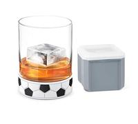 Final Touch Kick-Off Whiskey and Cocktail Soccer/Football Tumbler with Square Ice Mould - 12oz (FTA6675)
