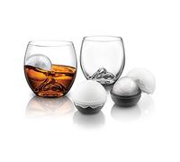 Final Touch On The Rocks Glass with Ice Ball, Set of 2 (GS304)