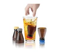 Final Touch Set of 4 Beer Bomb Shot Glass 2 Ounce Final Touch Multicolor