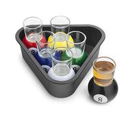 Set of 6 Pool Shot Glasses with Rack Tray Find Me A Gift Multi One Size