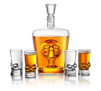 Final Touch Skull Liquor Decanter Set with 4 Skull Shot Glasses (FTA1867)