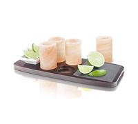 Original Products Final Touch Tequila Board With Salt Shot Glasses 7 Piece Set, Clear