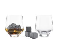 Final Touch Whiskey Chilling Stone Rocks Glass Set - 8 Piece Set (WSS932)