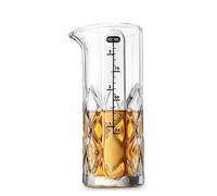 Final Touch Yarai Double Jigger Glass Cocktail Mixing Jug Heavy Duty Measuring Cup Thick Walled Glass - 3.4 oz / 100 ml