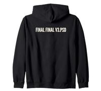 Final V3 Professional Project Version Completion Zip Hoodie