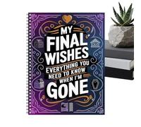 Final Wishes Journal | Death Planning Supplies,Death Planner Notebook | for Women Men Seniors Patients Elderly Parents Caregivers Memoir Writers Home Office Travel