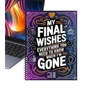 Final Wishes Journals - Structured Document Pad, 230g Weights Death Planning Log, Deep Semantics Last Will Personal Memoir, Secondary Material Bound Sheets | Guide for Caregivers & Adults