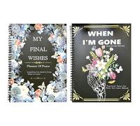 Final Wishes Organizer Book - Guided Estate, Important Information Organizer Notebook, Final Wishes Record Keeper, Personal Affairs Documentation Guide | Workbook Journal Belongings Will Preparation