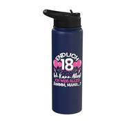 Finally 18 Geburtstag Ich Kann Alles Ich Weiß Alles [German Language] Stainless Steel Insulated Water Bottle