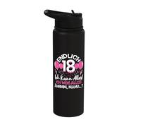 Finally 18 Geburtstag Ich Kann Alles Ich Weiß Alles [German Language] Stainless Steel Insulated Water Bottle