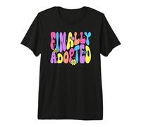 Finally Adopted Kids Gotcha Retro Adoption Day Premium T-Shirt