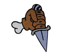 Finally Home Bone Hand I Will Kill You Patch for Iron-On Skeleton Knife Patches, Iron-On Patches, Patches, Sew-On