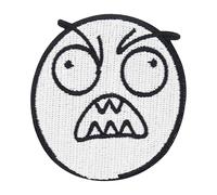 Finally Home Fuuuu Meme Iron-On Patch, Round, 6.1 x 5.5 cm, Polyester, Modern, 1 Piece