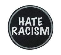 Finally Home Hate Racism Iron-on Patch | Black Lives Matter, Round, 1 Piece, Patch, Minimalist, Social Awareness
