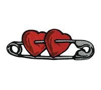 Finally Home Iron-On Patch, 1 Heart-shaped Fabric Patch, Love Themed, Red & Grey, Machine Washable, for Kid's Clothing & Accessories