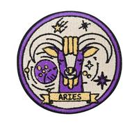 Finally Home Iron-On Patch Aries Astrology Patches, Moon Stars Iron-On Patch