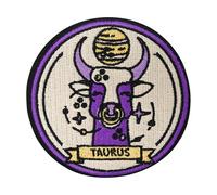 Finally Home Iron-On Patch Taurus Zodiac Sign Astrology Patches, Moon Stars Iron-On Patch