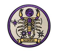 Finally Home Iron-On Patch - Zodiac Sign Scorpio - Scorpio | Astrology Patches, Moon Stars Iron-On Patch