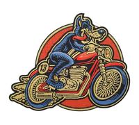 Finally Home Large Lone Wolf on Tour Back Patch for Iron-On Motorcycle Cowl Patches, Retro Biker Iron-On Patch, Vintage Back Patch, Large Patches for Men