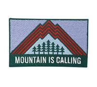 Finally Home: Mountain Iron-On Patch | Hiking Embroidery, 1 Rectangular Medium Nature-Inspired Traditional Patch