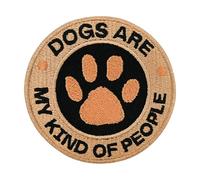 Finally Home Patch with Hook-and-Loop Closure - Dogs are My Kind of People | Dog Patches, Round Patches, Badge Paws