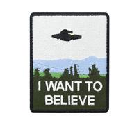 Finally Home Patch with Hook-and-Loop Closure - I Want to Believe UFO Patches, Alien Patches, NASA Patches, Astronaut Space Badge