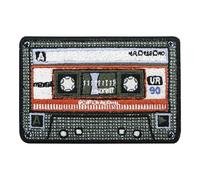 Finally Home Patch with Hook-and-Loop Closure - Red 80s Cassette | Retro Patches, Vintage Patches, Old School Patches, Badge, Rock Music Patch
