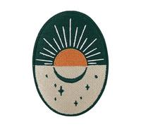 Finally Home Patch with Hook-and-Loop Closure - Soul of The Moon Collection: Sunrise | Moon & Sun Patches, Star Patches, Retro Natural Patches, Round Patch