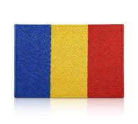 Finally Home Romania flag patch for iron-on | 7.5 x 5 cm flag patches, Romanian flag, sew-on badge, iron-on patch