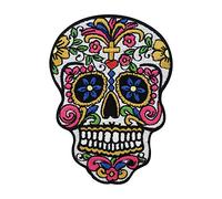 Finally Home White Skull Decorative Iron-on Patch | Skull Patch, 1 Piece