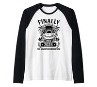 Finally Retired Life 2026 The Adventure Begins Now Hammock Raglan Baseball Tee