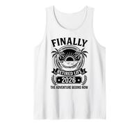 Finally Retired Life 2026 The Adventure Begins Now Hammock Tank Top