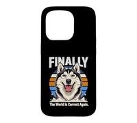 Finally The World Is Correct Again Husky Dog Case for iPhone 15 Pro