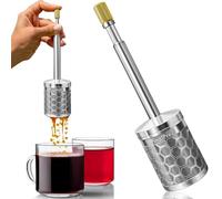 FinalPress Coffee and Tea Maker - Press the Plunger to Brew Anywhere - 304 Stainless Steel