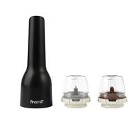 FinaMill GP813437-111MIB Pods, Rechargeable Grinder with refillable ProPlus and Peppercorn Capsules, Plastic Ceramic, Midnight Black