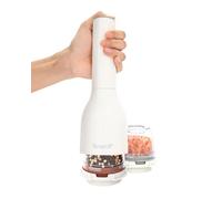 FinaMill’s Award-Winning Battery Operated Salt and Pepper Grinder Set - Adjustable Coarseness, Ceramic Grinding Elements, LED Light, 2 Quick-Change Pods - Perfect for Home Cooking and Gifting