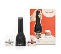 FinaMill’s Award-Winning Battery Operated Salt and Pepper Grinder Set - Adjustable Coarseness, Ceramic Grinding Elements, LED Light, 2 Quick-Change Pods - Perfect for Home Cooking and Gifting